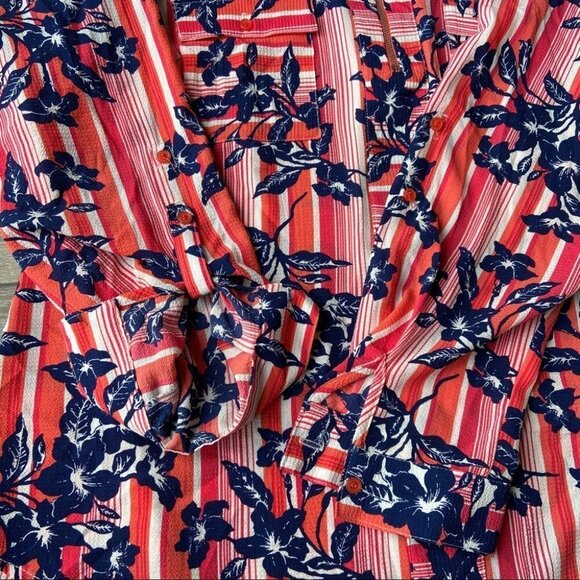 NWOT NY Collection Plus Size  Printed Utility Top - Picture 7 of 11